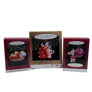 Hallmark Keepsake Ornament Lot Dog’s Best Friend Magic Christmas Mouse